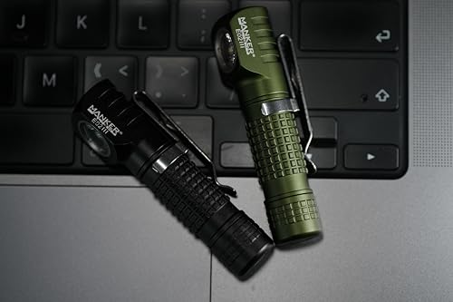 Image of Manker E02 III Everyday-Carry Flashlight, USB-C Rechargeable AAA Flashlight, Pocket EDC Flashlight with Magnetic Tail, Reversible Clip (560Lumens 6500K Cool White, Black)