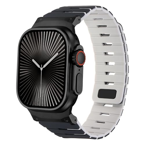 ���C�X�g���b�v Apple Watch�X�g���b�v 49mm 46mm 45mm 44mm �j�����p �X�|�[�c �h�� �ʋC�� ���C�h�\�t�g�V���R���o���h iWatch Ultra 2/1 Series SE 10 9 8 7 6 5 4�p, Medium, 