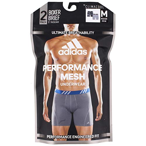 adidas Men's Sport Performance Mesh Boxer Brief Underwear (2-Pack)3
