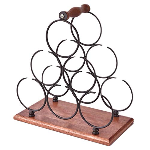 Soporte para botellas metal 6 lugares negro miniatura 4