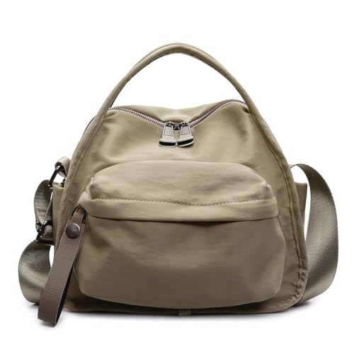WEEKXING Nylon Crossbody Bag for Women Shoulder Bag Handbag Purse(Khaki)