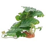 MUELODSIC 爬虫類用グリーン人工植物 テラリウム装飾 爬虫類飼育箱用隠れ家 ペット用植物 フェイクテラリウムアクセサリー