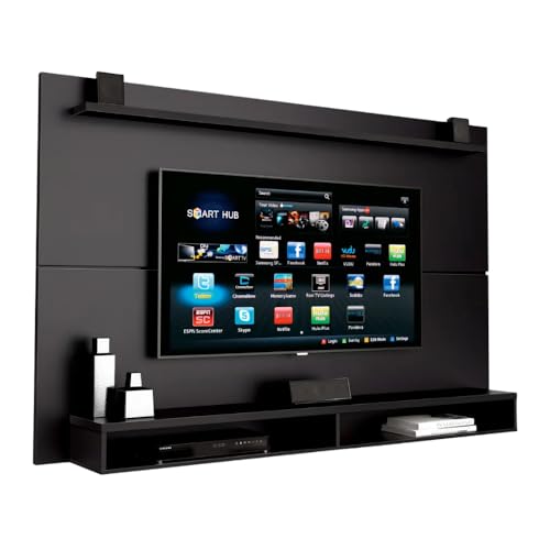 Painel Maxi Edn Móveis Preto Tv 65 Sala