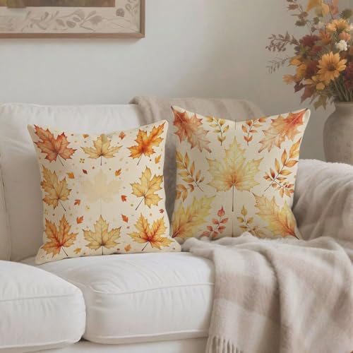 Housse coussin 70x70 orange imperméable avec zip invisible
