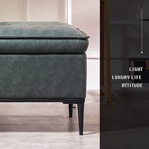 Banc de lit en similicuir table basse de salon moderne - 3