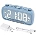 ROCAM Radio Despertador con Bluetooth, Reloj Despertador, Radio Reloj FM, 12/24H, DST, 5 Niveles de Brillos, Type C, Despertador Digital para Casa Dormitorio Oficina
