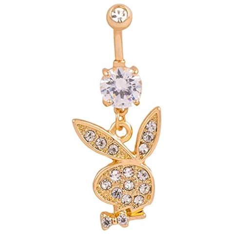 XYBH Cute Rabbit Navel Bell Button Rings 316L Surgical Steel Navel Piercing Sexy Women Body Jewelry Accessories Cover