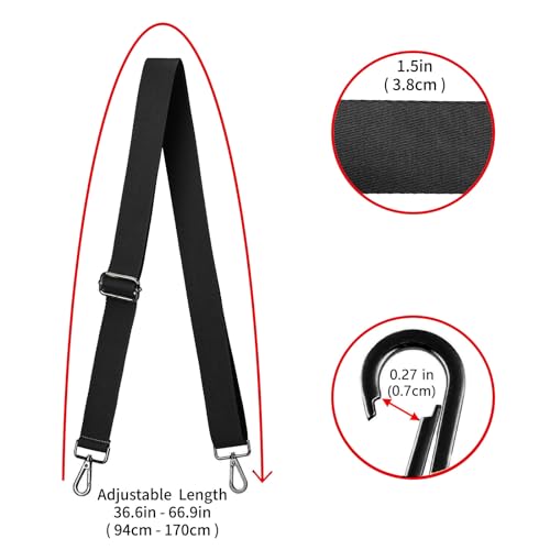 Image of ZOOEASS Wide Shoulder Strap (Solid),Adjustable Replacement Belt Crossbody Canvas Bag Handbag