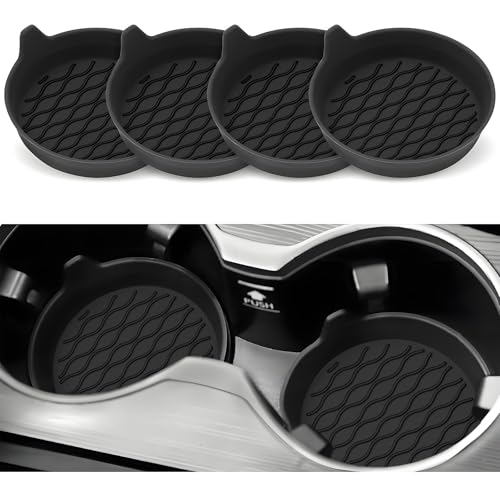 Portavasos para coche, 4 unidades, universales, antideslizantes, de silicona, impermeables, a prueba de derrames, accesorios para el interior del automóvil, almohadillas de inserción para la mayoría