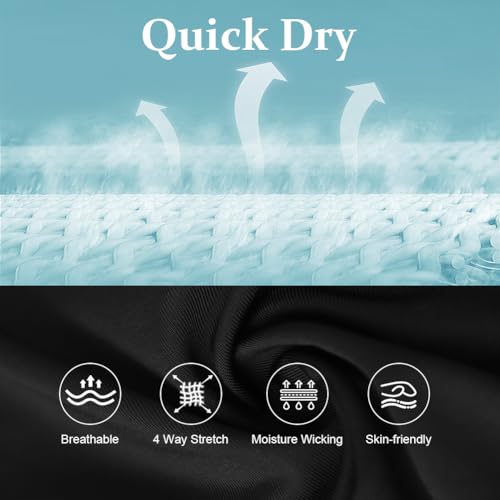 ACWOO Shorts de Baño Mujer, Pantalones Cortos de Natación para Deportes Acuáticos, Pantalones Cortos de Bikini Esenciales para Deportes Acuáticos de Secado Rápido para Surfear en la Playa，M - imagen 4