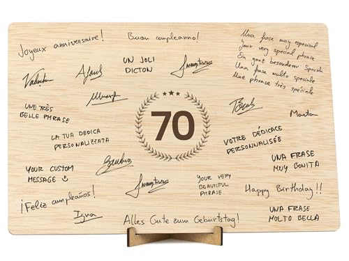 CONTRAXT Tarjeta felicitacion 70 cumpleaños. Regalo detalles...