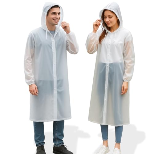 Capa De Chuva Adulta Unissex Transparente Grossa Reforçada e Resistente Eva Pvc LucTec