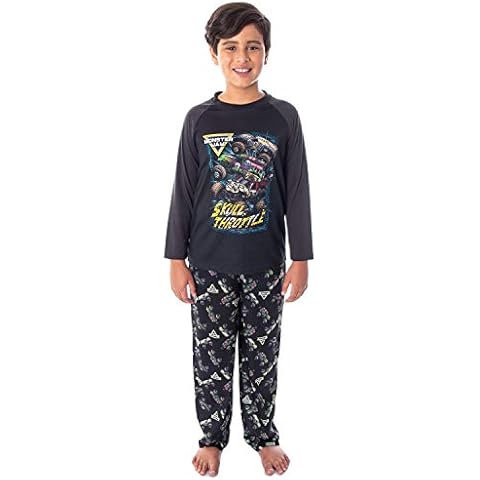 Monster Jam Boys' Skull Throttle Pajama Set Cover