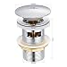 Auralum - Tapones de Desagüe Lavabo Pop-Up Universal Válvula Desagüe Cromado con...