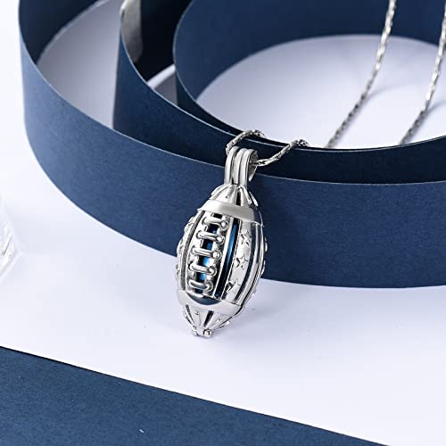 constantlife Football Cremation Jewelry for Ashes Memorial Urn Necklace Stainless Steel Soccer Pendant Keepsake Ashes Holder4