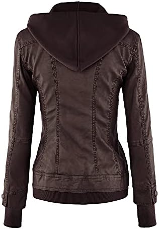 Lock and Love LL WJC664 Womens Faux Leather Jacket with