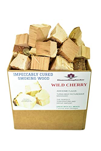 DiamondKingSmoker Wild Cherry Smoking Wood Chunks 100% All Natural Barbecue Smoker Chunks