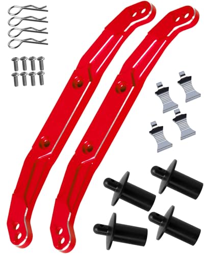 RCMYou Alloy Body Mount Upgrades Part for 1/10 Slash 4x4/Slash 4x4 VXL,Body Mount Hops Up,Red