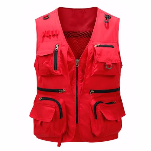 Mens Fishing Safari Vest Summer Quick Dry Work Photography Sleeveless Jacket