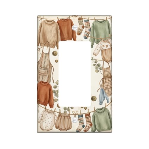 Cozy Knitwear Clothesline knitted Sweaters Single Rocker Light Switch Cover