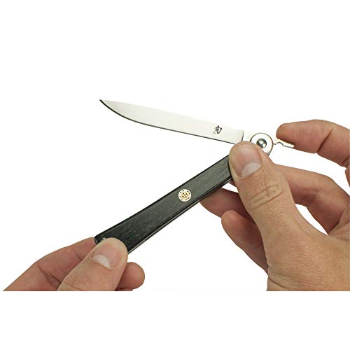 Shun Faca pessoal Higo-No Kami para bife pessoal/faca para cavalheiro, modelo DM5900; leve, fina lâm