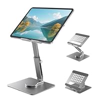 iPad Tablet Ständer, ipad Pro Air Stand Höhenverstellbar mit 360° Drehbarem, Aluminium Faltbarer Universeller Schreibtischhalter Tablet Stand für iPad Pro 13/11,Tablets 4.7–16.5 und Alle Geräte