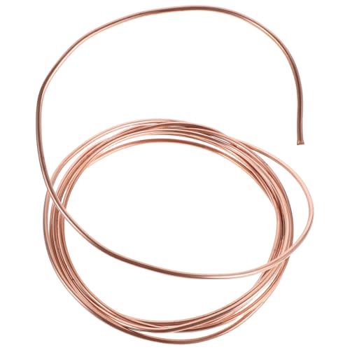RUNROTOO Pure Copper Tubing 1.6mm Od X 0.6mm Id Bendable Soft Coil 5m Length Industrial Hvac Refrigeration Copper Tube for DIY Jewelry and Ac System