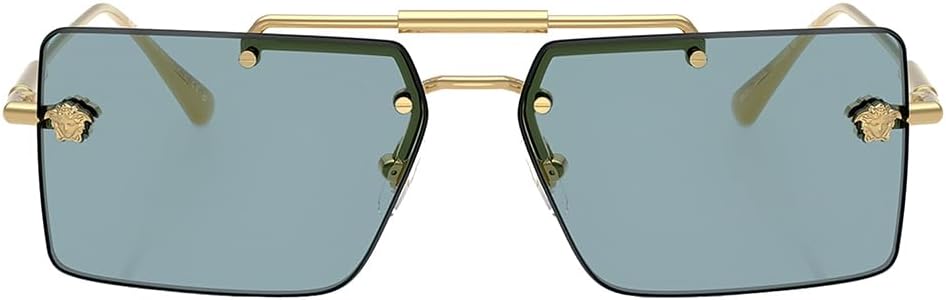 Versace Woman Sunglasses Gold Frame, Grey Gradient Lenses, 60MM - Image 2