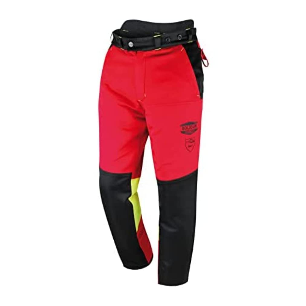 SolidurSolidur FEPA7P - Felin Type A Class 1 Chainsaw Trousers - Longer Legs Version - (+7Cm) - Exceptional Comfort and Protection - Size 2XL - Red