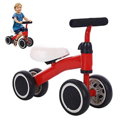 Moageme Kinder Laufrad Lauflernrad Erstes Fahrrad Mit 4 Räder Ohne | Baby Rutschrad Spielzeug Für Jungen Mädchen 1-3 Jahren | Höhenverstellbarer Lenker | Geburztag Weinachten Geschenk Für 12-36 onate – Bild 3