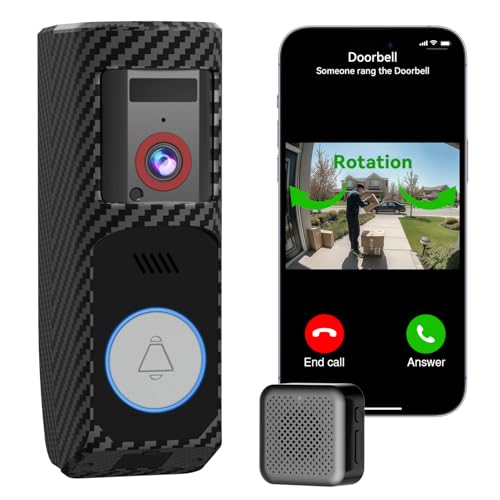 RUNOCAM Video Doorbell Camera Wireless with Charm, HD Camera, Real-Time