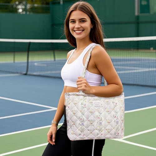 Image of Sunwel Fashion Top Zipper Floral Quilted Bag Small Tote Bag for Women