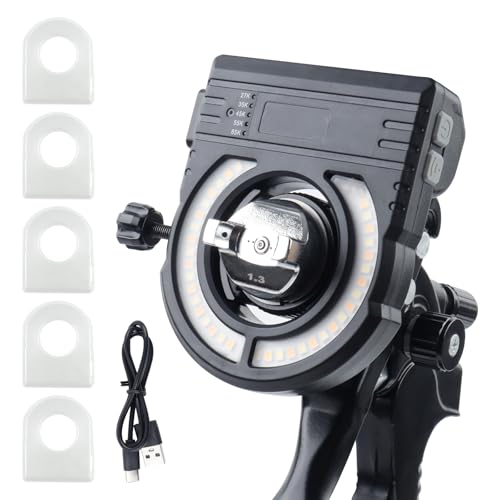 YUZES Paint Gun Light with Charger, 2700K-6500K & 500/250 Lumens LED Light for Paint Guns, Spray Gun Light Attachment for Evenly Spraying and Reduced Rework, Universal Auto Paint Gun Lights