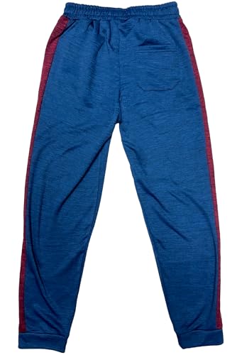Boys' Barcelona Joggers - Casual Sweatpants for Youth, Licensed Barcelona Track Pants with Zipper Pockets (YL) Blue4