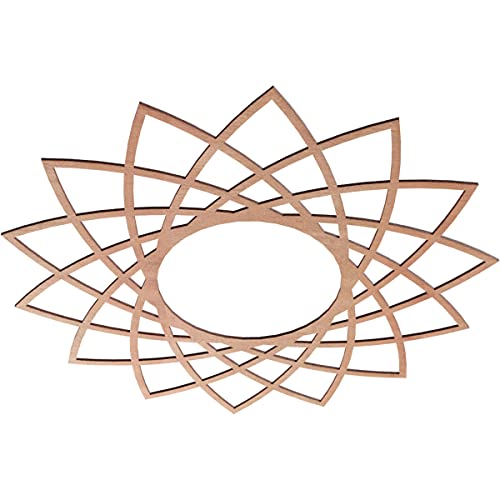 Image of Ekena Millwork 36 inchOD x 13 7 /8 inchID x 3 /8 inchT Eleanor Wood Fretwork Pierced Ceiling Medallion, Cherry