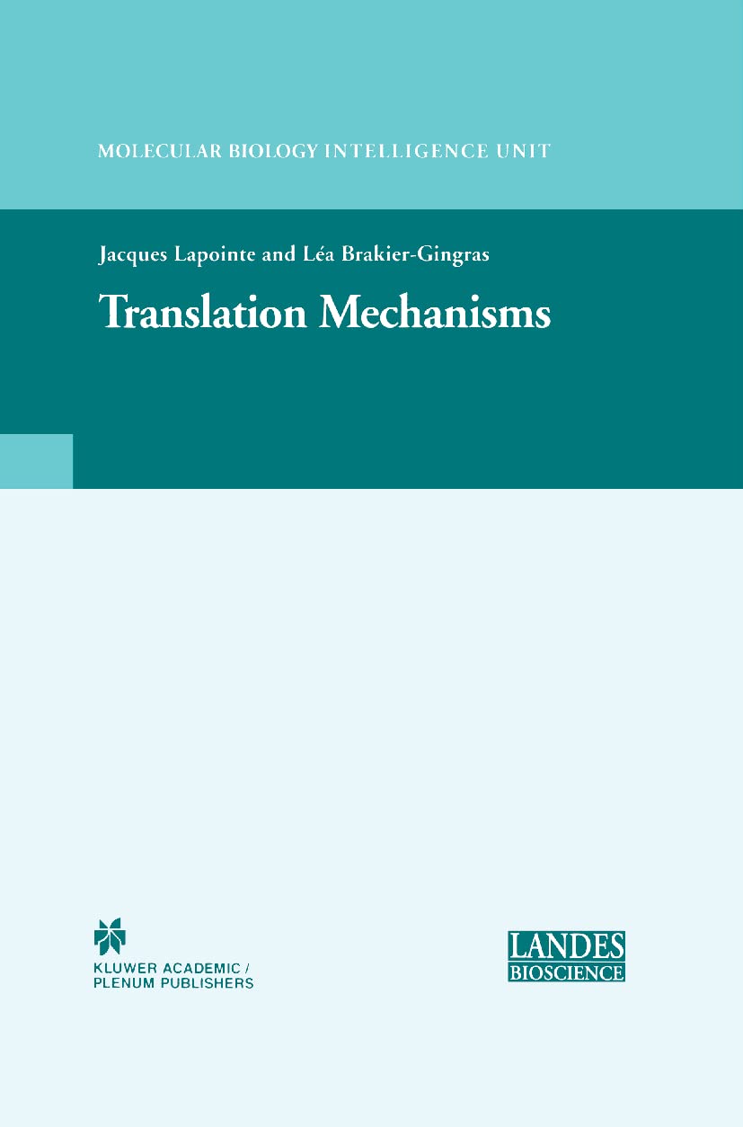 Buy Translation Mechanisms (Molecular Biology Intelligence Unit) — BookShops.in