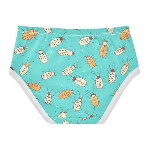 Wusikd Cute Insects Girls' Underwear Cotton Lines Girls Briefs Soft Toddler Underwear 2T2
