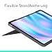 Logitech Combo Touch iPad Air 13 Zoll (M2, M3, M4) (2024, 2025, 2026) Tastatur-Case – Abnehmbare Tastatur mit Hintergrundbeleuchtung, Halterung, komfortables Tippen, Multi-Use-Modus, DEU QWERTZ - Grau