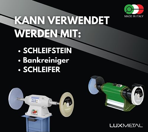 Lux Metal - 3 Polierscheiben 200 mm (A-B-C) Baumwolle Sisal für schleifbock doppelschleifer bohrmaschine akkuschrauber winkelschleifer Polierscheibe Zum Polieren Metall Aluminium Edelstahl Polierpaste