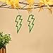YUNXI Multicolor Acrylic Exaggerated Light Weight Party Women Lightning Bolt Dangle Earrings Accessories Jewelry Neon Accessories 80s (Green)