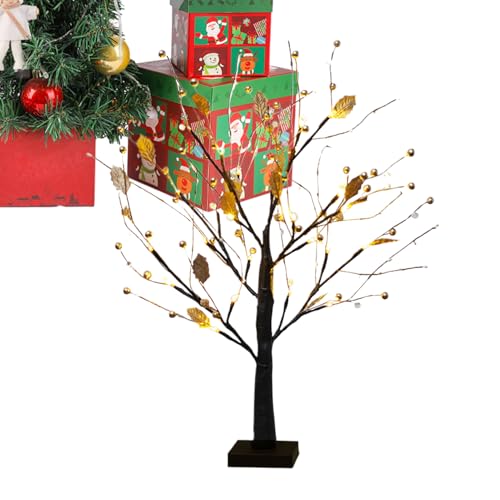 Acunny Lámpara De Mesa Para Dormitorio | Árbol Luminoso con 24 Ramas,Bayas en Flor Ramas LED Iluminadas | Para Acción de Gracias Cumpleaños Bodas Hogar Mesa Cocina Escritorio Sala de Estar Interior