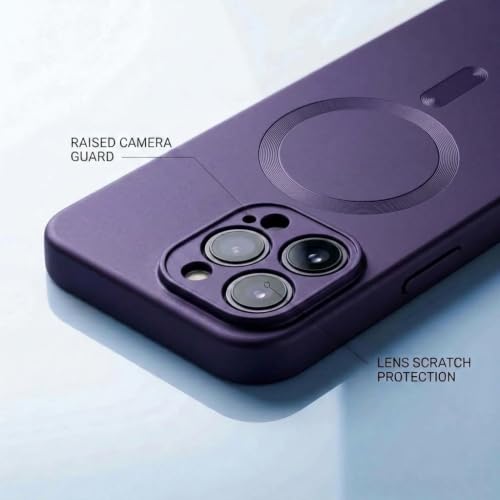 Image of amazon basics Premium Mag-Safe Case for iPhone 16 Pro Max | Shockproof & Anti-Scratch Cover | Soft Silicone with Wireless Charging | Camera Lens Guard - Light Purple