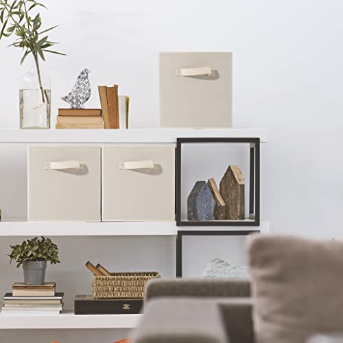 Sorbus Foldable Storage Cube Basket Bin, 6 Pack, Beige #TOP1