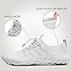 IceUnicorn Barfuss Schuhe Damen Walkingschuhe Barfußschuhe Herren Anfänger Bequeme Atmungsaktiv Gesunde (15#Weiß, 40EU)