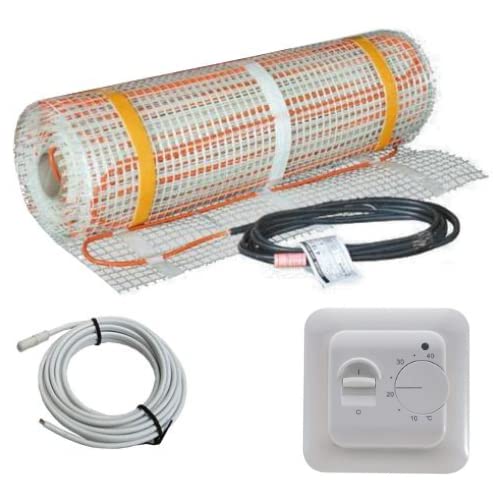 400 Watt PREMIUM Fußbodenheizung elektrisch Fliese Bad Heizmatte Thermostat 2,0 m²