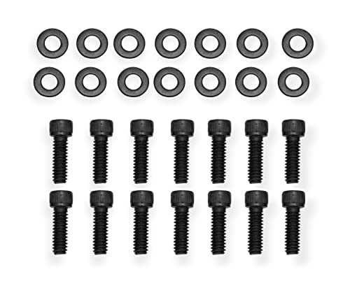 Holley 890004B Aluminum Valve Cover Set Tall Style W/Baffle/Smooth Hole Pair Black Finish Aluminum Valve Cover Set #TOP5