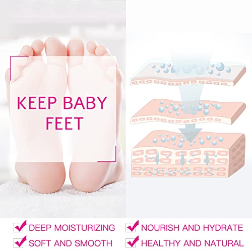 Youpinwei Hydrating Foot Mask 5 Pairs Moisturizing Feet Mask Treatment For Cracked Heels And Dry Feet Deeply Repair, Care For Long-Lasting Hydrate & Nourishing Socks For Smoother And Softer Feet #TOP2