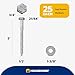 1/2 x 5 (25 Pack) Lag Screw Kit, 25 Screws and 25 washers, Hot Dip Galvanized, Meets ASME B18.2.1 Industrial/Commercial Grade by Makers Bolt