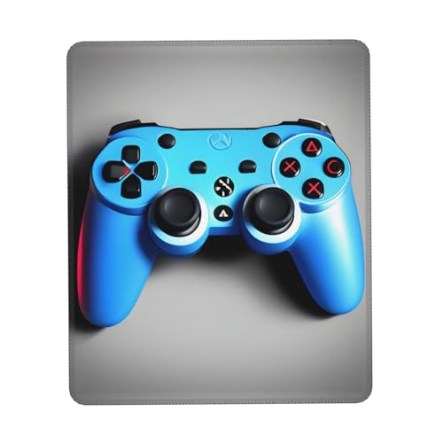 Alfombrilla de mouse azul con borde de bloqueo de goma de varios tamaños (vertical) para oficina y hogar