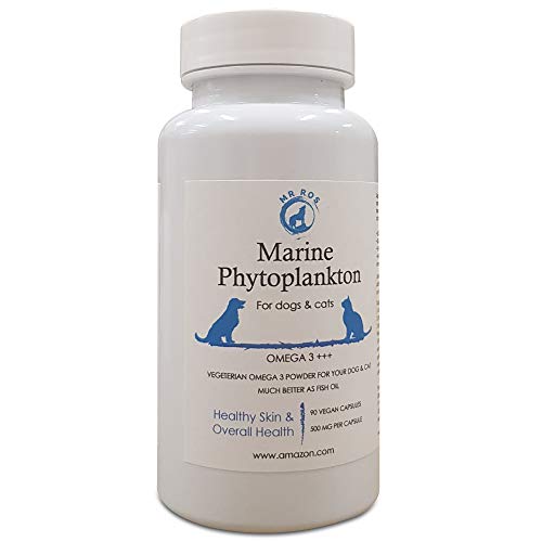 Marine Phytoplankton Omega 3 EPA Non Fish Oil Vegetarian Superfood Capsules for Dogs
